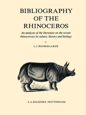 cover image of Bibliography of the Rhinoceros